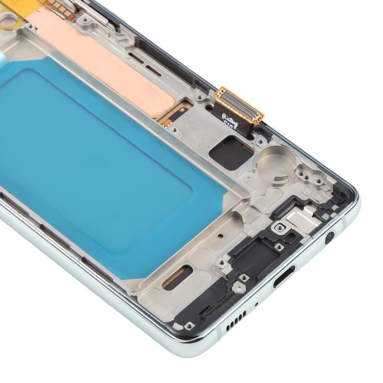For Samsung Galaxy S10 4G SM-G973F 6.05 inch TFT LCD Screen Digitizer Full Assembly with Frame, Not Supporting Fingerprint Identification(Green)