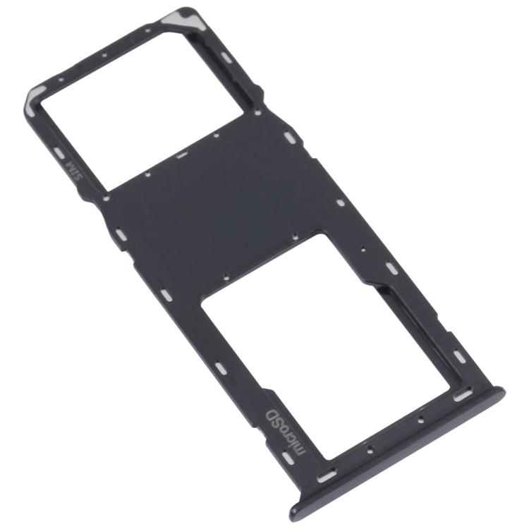 For Samsung Galaxy A03s SM-A037U Original SIM Card Tray + Micro SD card tray (Black)