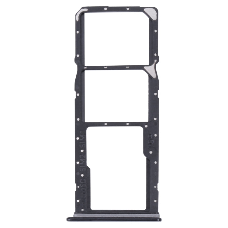 For Samsung Galaxy A04 Core SM-A042F Original SIM Card Tray + SIM Card Tray + Micro SD card tray(Black)
