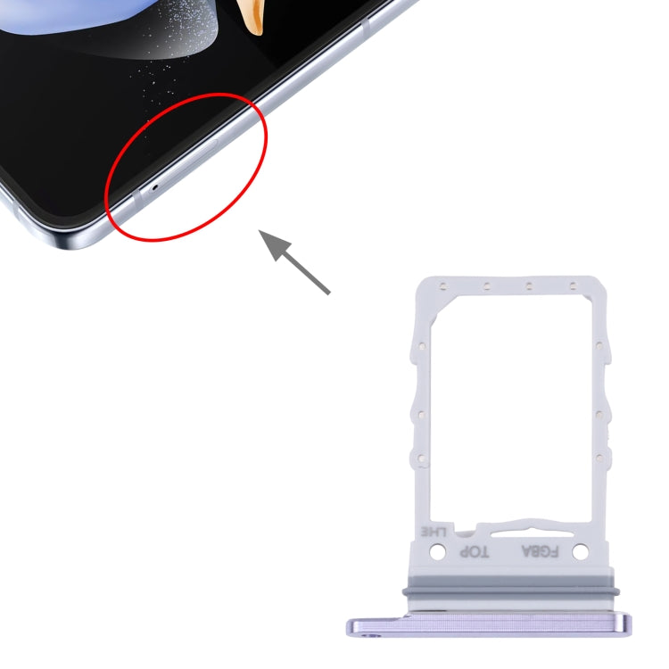 For Samsung Galaxy Z Flip4 SM-F721B Original SIM Card Tray (Purple)