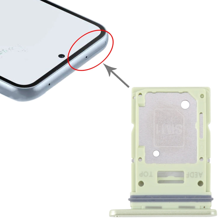 For Samsung Galaxy A54 SM-A546 Original SIM Card Tray + Micro SD Card Tray (Green)