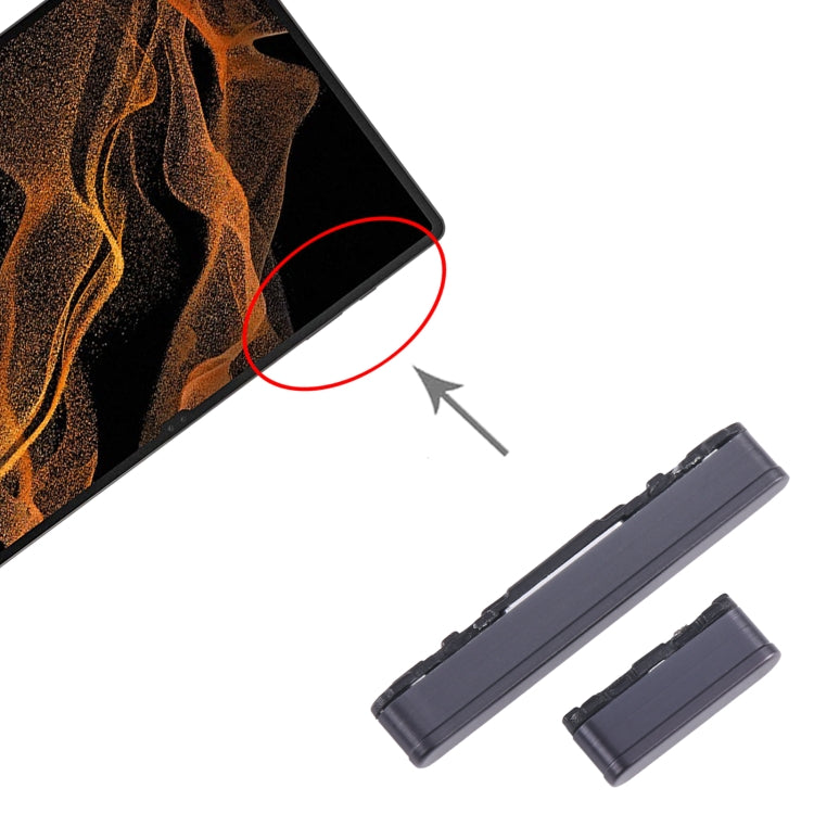 For Samsung Galaxy Tab S8 Ultra SM-X906 1set Original Power Button + Volume Control Button (Black) - free shipping - PMc TechLife - Order now!