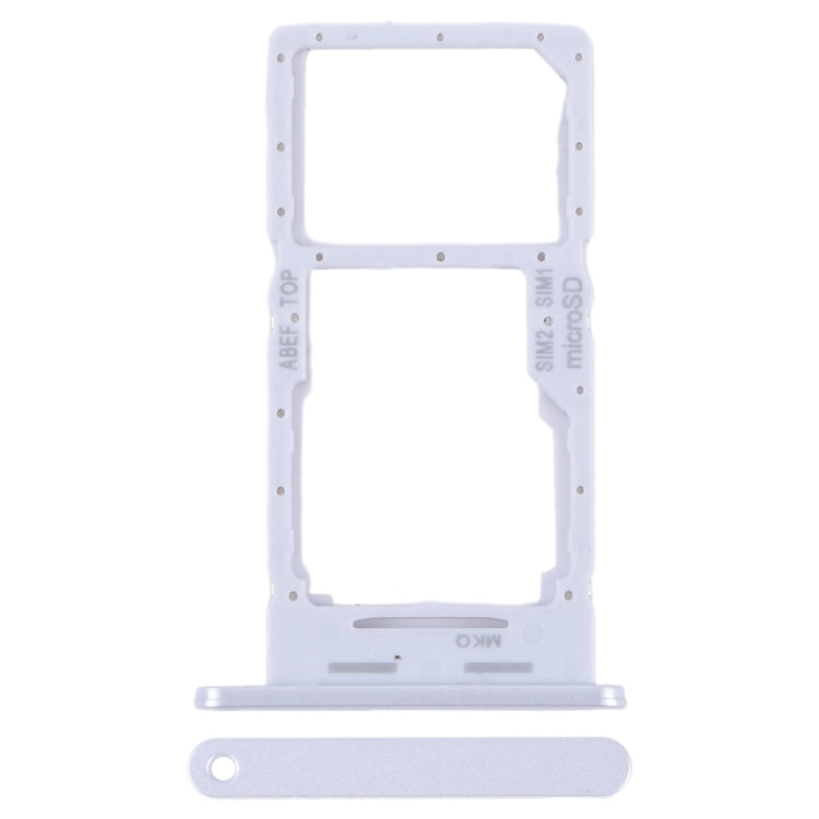 For Samsung Galaxy A25 5G SM-A256B Original SIM Card Tray + SIM Card Tray / Micro SD Card Tray (Silver) - free shipping - PMC Jewellery - Order now!