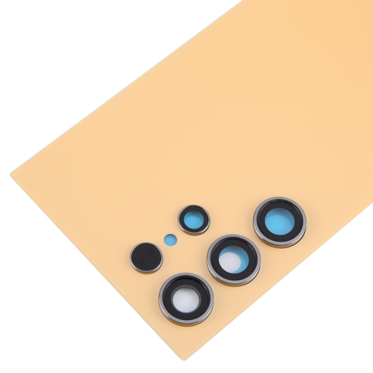 For Samsung Galaxy S24 Ultra SM-S928B OEM Battery Back Cover with Camera Lens Cover(Yellow)