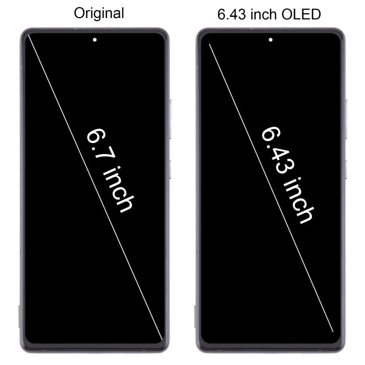 For Samsung Galaxy A71 5G SM-A716B 6.43 inch OLED LCD Screen Digitizer Full Assembly with Frame (Black)
