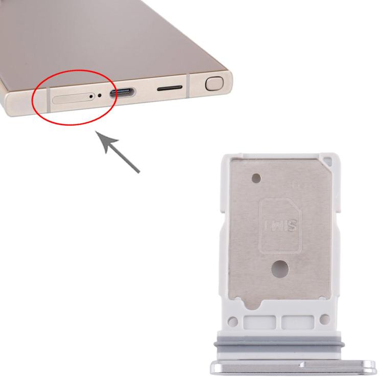For Samsung Galaxy S25 Ultra SM-S938B Original SIM + SIM Card Tray (White) - free shipping - PMc TechLife - Order now!