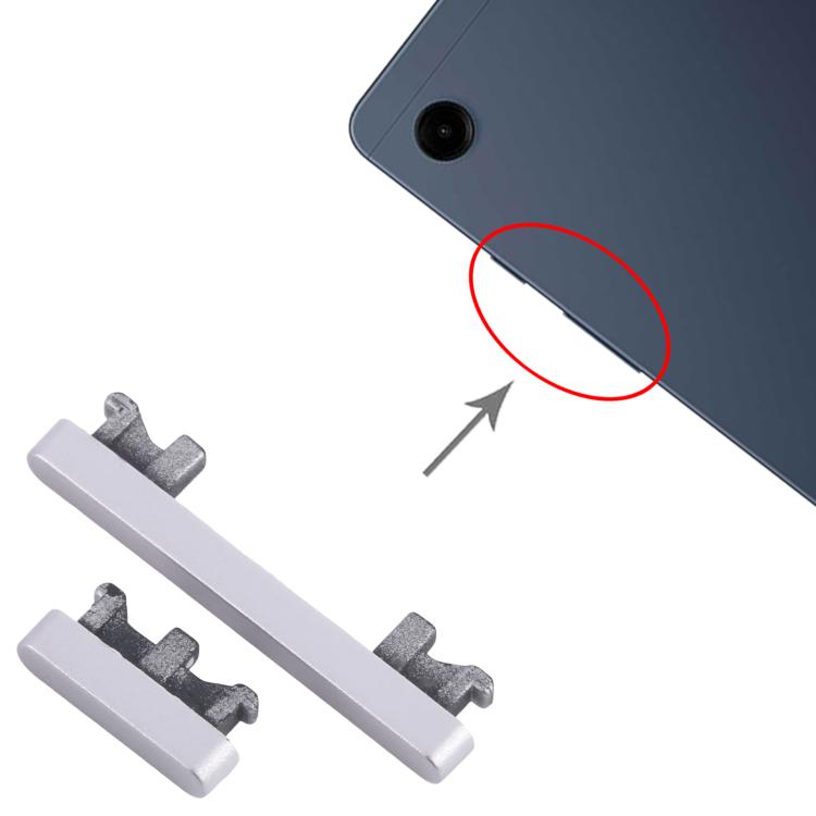For Samsung Galaxy Tab A9 SM-X110/X115 Power Button and Volume Control Button (Silver) - free shipping - PMc TechLife - Order now!