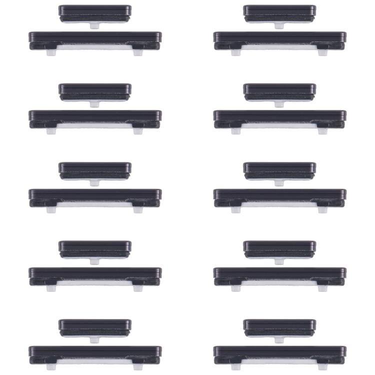 For Samsung Galaxy S23+ SM-S916B 10pcs Power Button and Volume Control Button (Black)