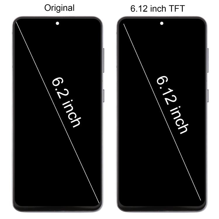 For Samsung Galaxy S21 5G SM-G991B 6.12 inch TFT LCD Screen Digitizer Full Assembly with Frame, Not Supporting Fingerprint Identification (Black)