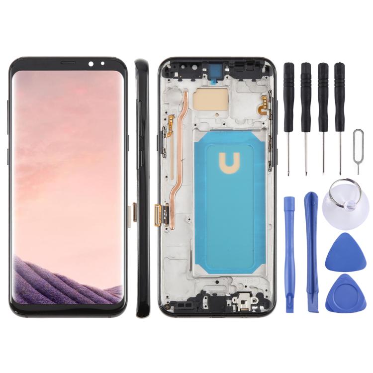 For Samsung Galaxy S8+ SM-G955F 6.18 inch TFT LCD Screen Digitizer Full Assembly with Frame (Black)
