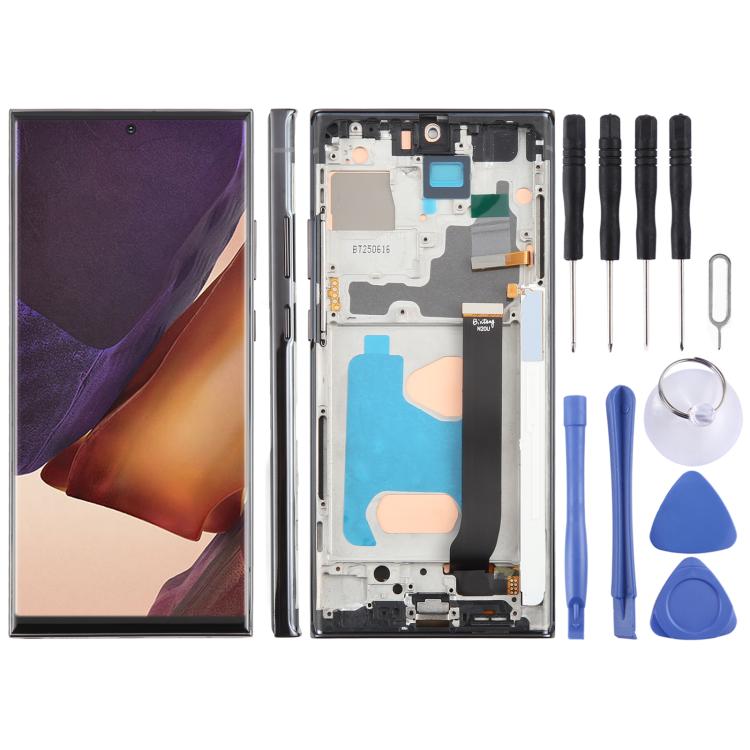 For Samsung Galaxy Note20 Ultra SM-N986B 6.72 inch TFT LCD Screen Digitizer Full Assembly with Frame, Not Supporting Fingerprint Identification (Black)