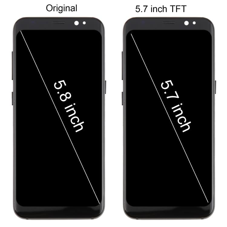 For Samsung Galaxy S8 SM-G950F 5.7 inch TFT LCD Screen Digitizer Full Assembly with Frame (Black)