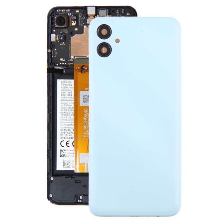 For Samsung Galaxy A04e SM-A042F Back Cover with Camera Lens Cover(Blue)