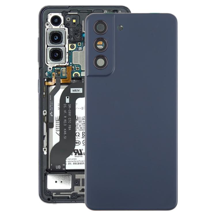 For Samsung Galaxy S21 FE SM-G990B Back Cover with Camera Lens Cover(Blue)