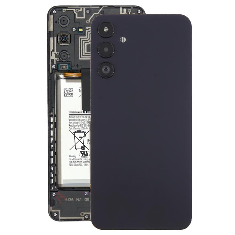 For Samsung Galaxy A15 SM-A155F Back Cover with Camera Lens Cover(Black)