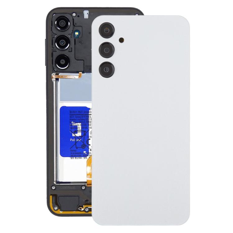 For Samsung Galaxy A24 SM-A245 Back Cover with Camera Lens Cover(Silver)