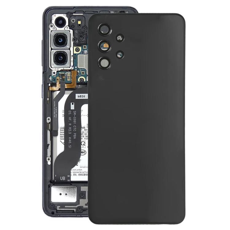 For Samsung Galaxy A32 4G SM-A325F Battery Back Cover with Camera Lens Cover(Black)