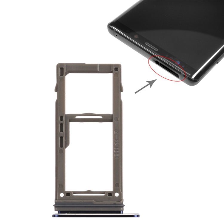 For Galaxy Note9 SIM Card Tray + Micro SD Card Tray (Blue)