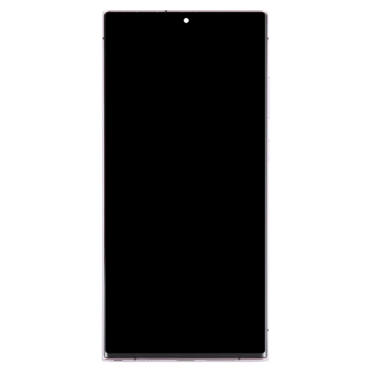 For Samsung Galaxy S23 Ultra SM-S918U US Edition Original LCD Screen Digitizer Full Assembly with Frame (Purple)