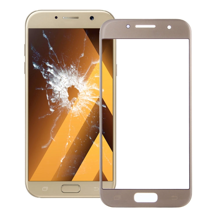 For Galaxy A5 (2017) / A520 Front Screen Outer Glass Lens (Gold)