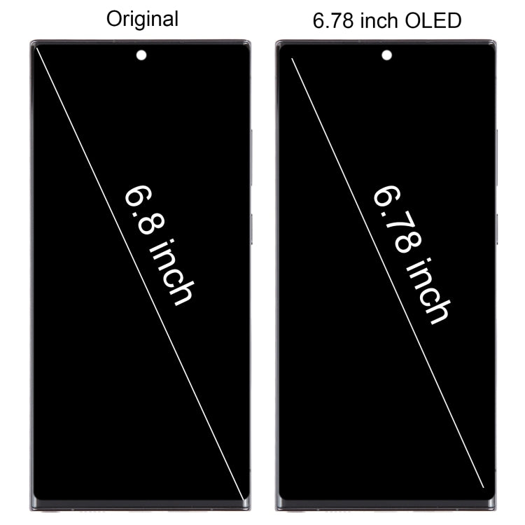 For Samsung Galaxy S23 Ultra 5G SM-S918U US Edition 6.78 inch OLED LCD Screen Digitizer Full Assembly with Frame (Black)