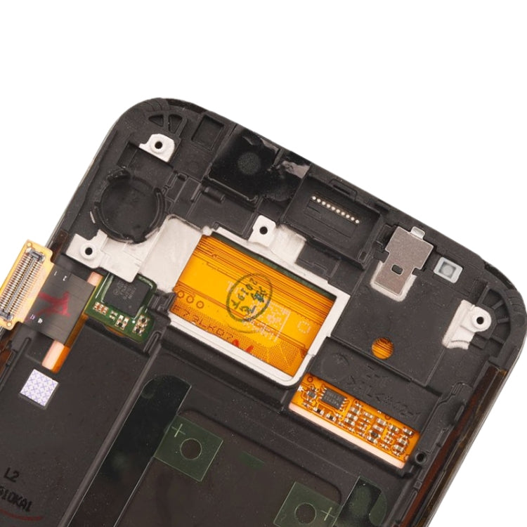 Original Super AMOLED LCD Screen For Samsung Galaxy S6 Edge SM-G925F Digitizer Full Assembly with Frame (White)