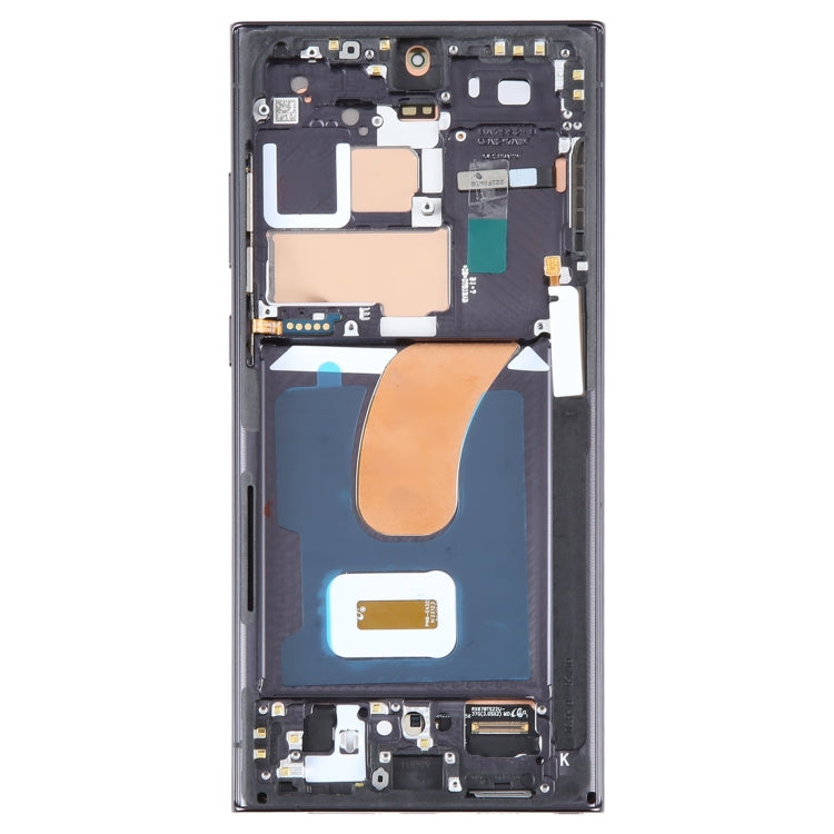 For Samsung Galaxy S23 Ultra 5G SM-S918B EU Edition 6.78 inch OLED LCD Screen Digitizer Full Assembly with Frame(Black) - free shipping - PMC Jewellery - Order now!