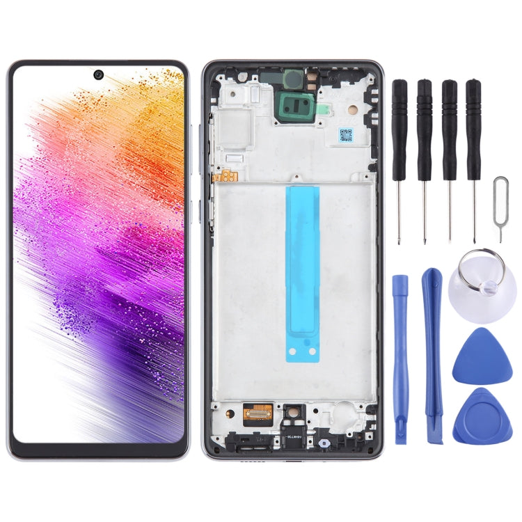 For Samsung Galaxy A73 SM-A736B TFT LCD Screen Digitizer Full Assembly with Frame (Black) - free shipping - PMC Jewellery - Order now!