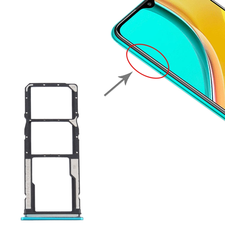 SIM Card Tray + SIM Card Tray + Micro SD Card Tray for Xiaomi Redmi 9(Green) - Card Tray by PMc TechLife | Online Shopping South Africa | PMc TechLife | Buy Now Pay Later Mobicred