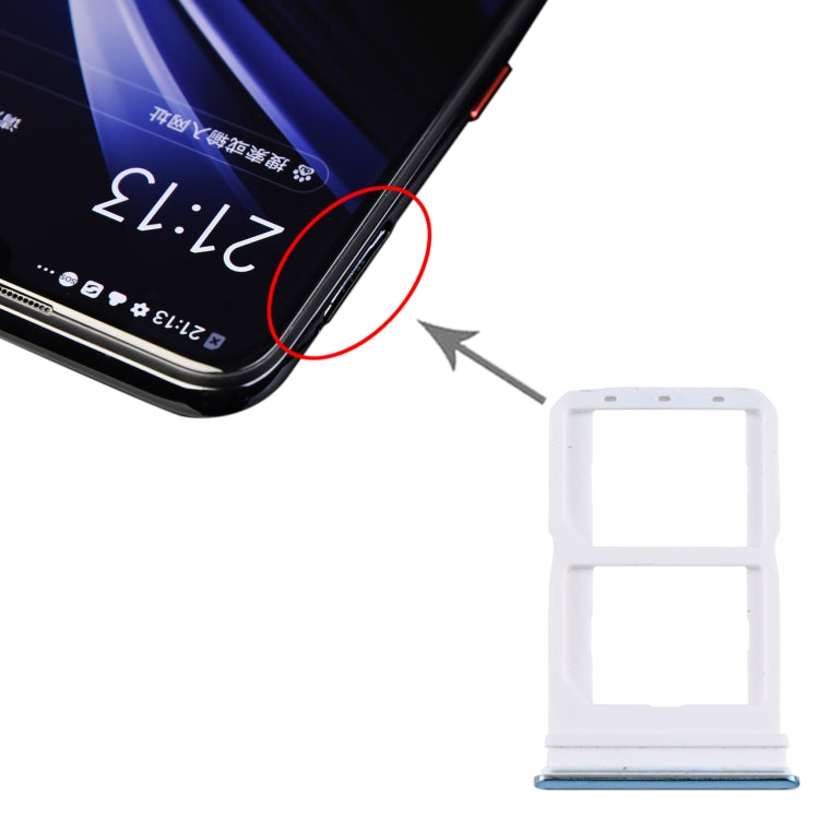 For Vivo iQOO Neo V1914A SIM Card Tray + SIM Card Tray (Green) - Card Socket by PMc TechLife | Online Shopping South Africa | PMc TechLife | Buy Now Pay Later Mobicred