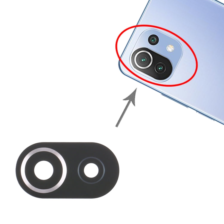 10 PCS Back Camera Lens for Xiaomi Mi 11 Lite/11 Lite 5G NE M2101K9AG - Camera by PMC TechLife | Online Shopping South Africa | PMC TechLife | Buy Now Pay Later Mobicred