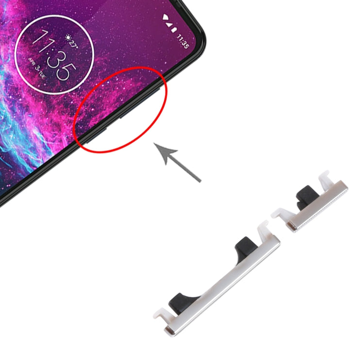 Power Button and Volume Control Button for Motorola Moto One Action XT2013-1 XT2013-2 XT2013-4 (Silver) - Others by PMc TechLife | Online Shopping South Africa | PMc TechLife | Buy Now Pay Later Mobicred