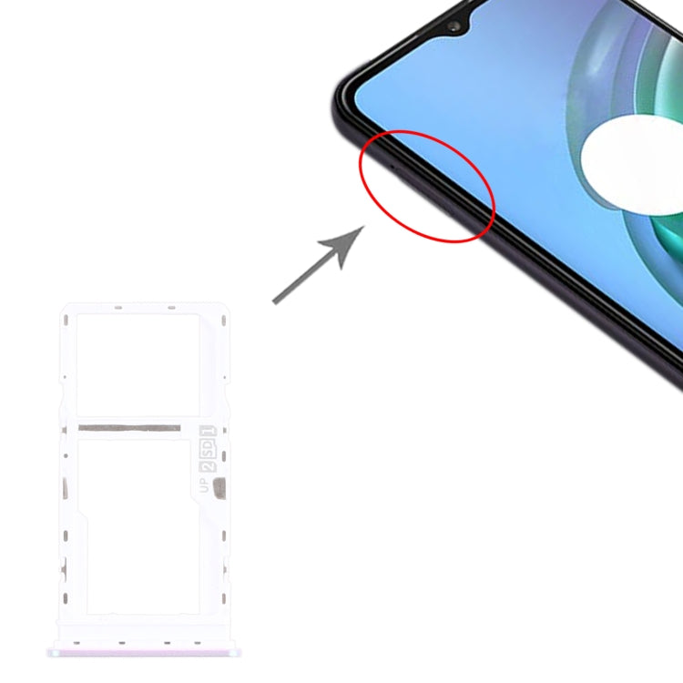 SIM Card Tray + SIM Card Tray / Micro SD Card Tray for Motorola Moto G10 XT2127-2 (Silver) - Card Socket by PMc TechLife | Online Shopping South Africa | PMc TechLife | Buy Now Pay Later Mobicred