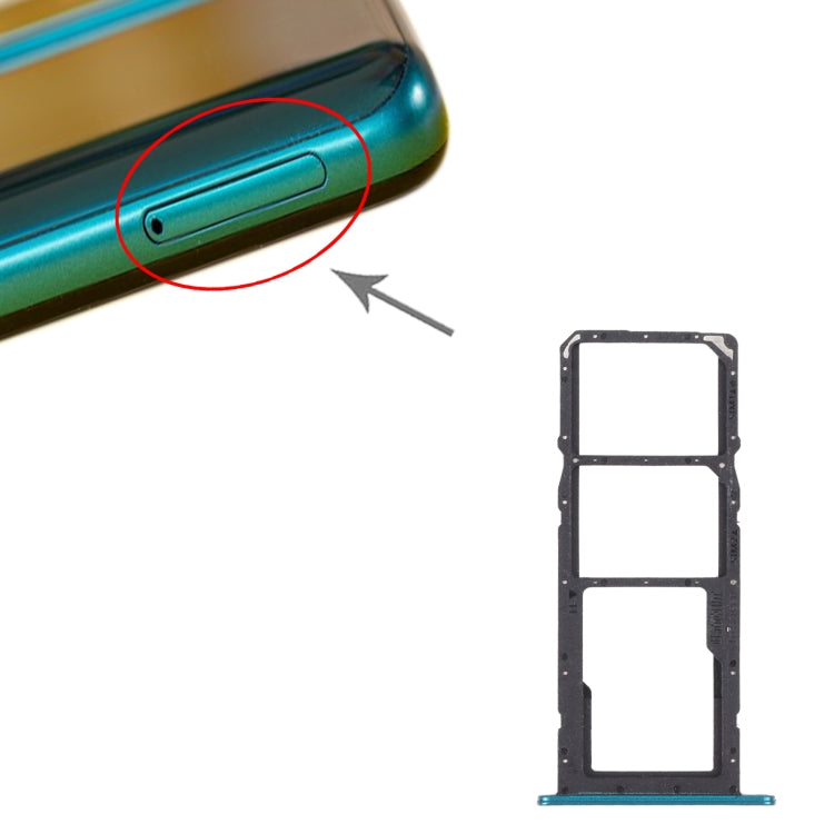 SIM Card Tray + SIM Card Tray + Micro SD Card Tray for Huawei P Smart 2021 (Green) - Card Socket by PMc TechLife | Online Shopping South Africa | PMc TechLife | Buy Now Pay Later Mobicred