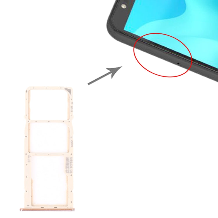 SIM Card Tray + SIM Card Tray + Micro SD Card Tray for Huawei Y5p (Gold) - Card Socket by PMC TechLife | Online Shopping South Africa | PMC TechLife