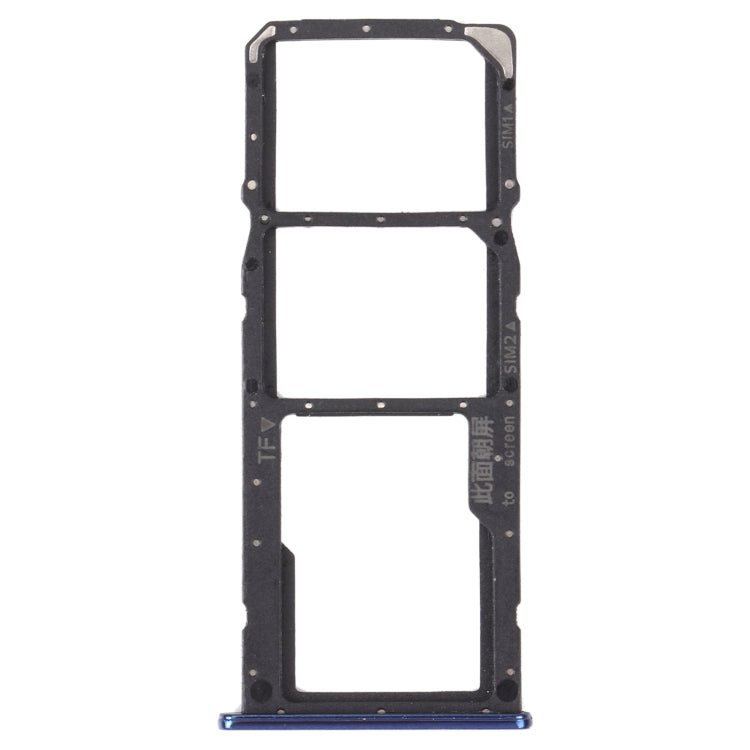 SIM Card Tray + SIM Card Tray + Micro SD Card Tray for Huawei Y5p (Blue)