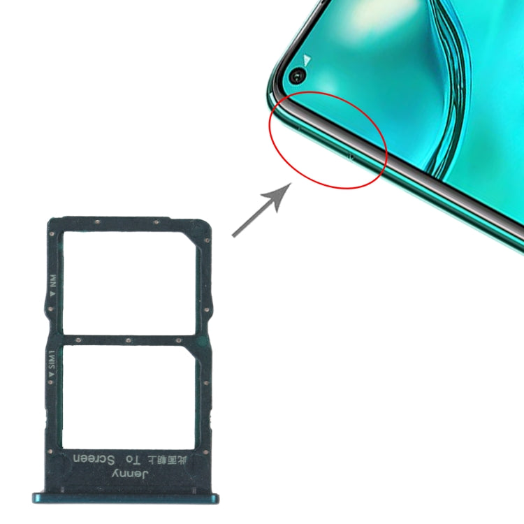 SIM Card Tray + NM Card Tray for Huawei Nova 7i (Green) - Card Socket by PMc TechLife | Online Shopping South Africa | PMc TechLife | Buy Now Pay Later Mobicred