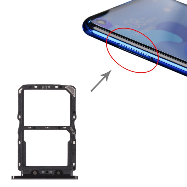 SIM Card Tray + NM Card Tray for Huawei Nova 5 Pro (Black) - Card Socket by PMc TechLife | Online Shopping South Africa | PMc TechLife | Buy Now Pay Later Mobicred
