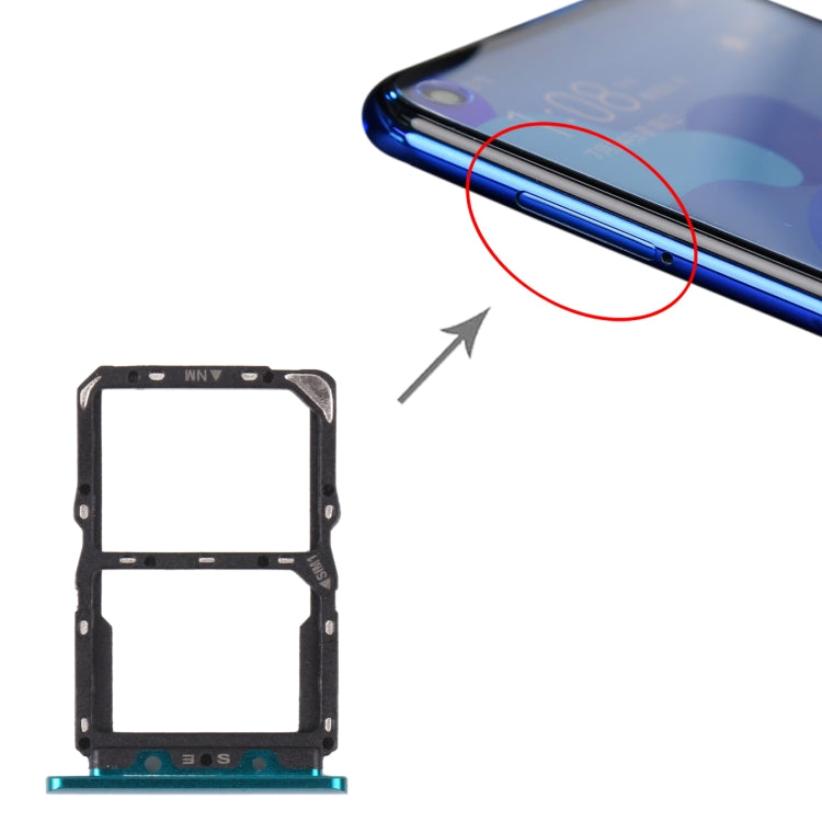 SIM Card Tray + NM Card Tray for Huawei Nova 5 Pro (Green) - Card Socket by PMc TechLife | Online Shopping South Africa | PMc TechLife | Buy Now Pay Later Mobicred