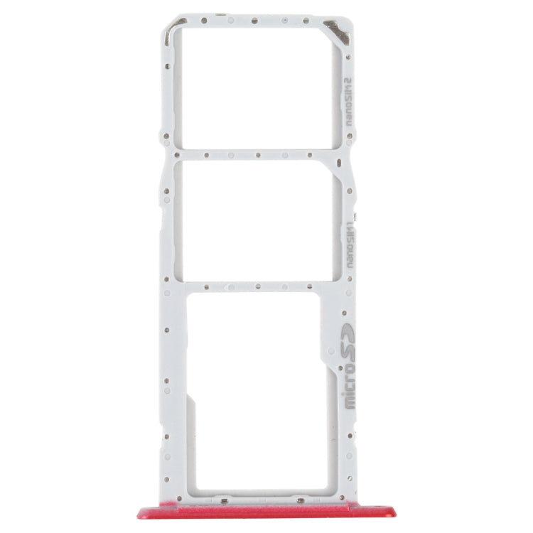 SIM Card Tray + SIM Card Tray + Micro SD Card Tray for LG K22 LMK200Z LMK200E LMK200B LM-K200 (Red)
