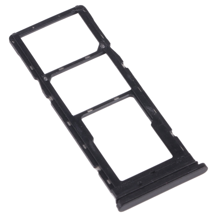 For Tecno Pouvoir 4 Pro / Pouvoir 4 LC7 SIM Card Tray + SIM Card Tray + Micro SD Card Tray (Black)