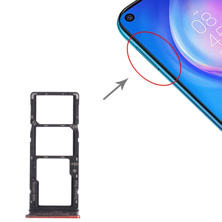 For Tecno Spark 5 Pro KD7 SIM Card Tray + SIM Card Tray + Micro SD Card Tray (Orange) - free shipping - PMc TechLife - Order now!