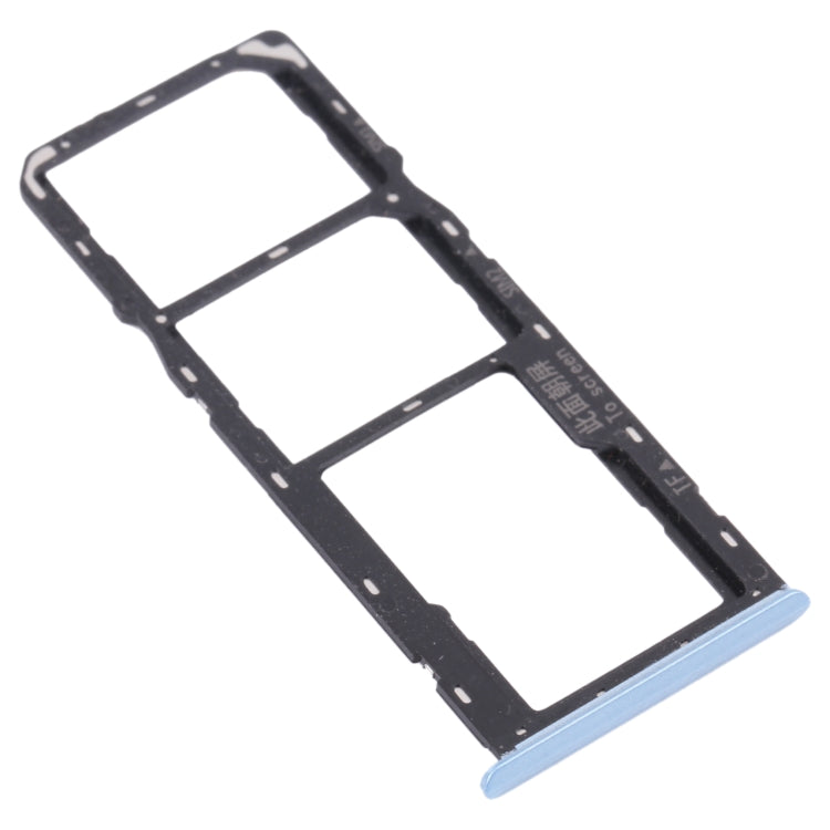 For OPPO Realme C12 RMX2189 SIM Card Tray + SIM Card Tray + Micro SD Card Tray (Blue)