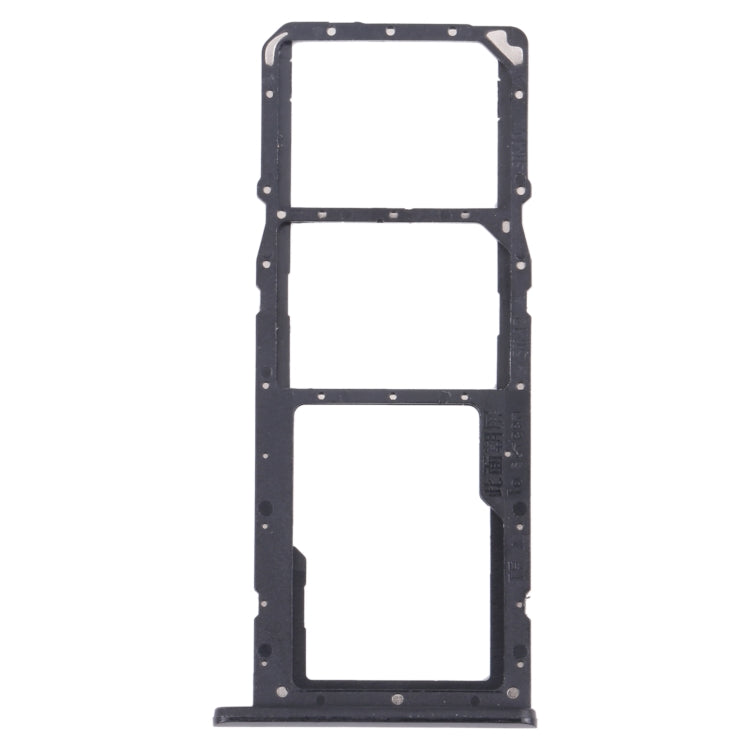 For OPPO Realme C21 / Realme C21Y RMX3201,RMX3261 SIM Card Tray + SIM Card Tray + Micro SD Card Tray (Black)