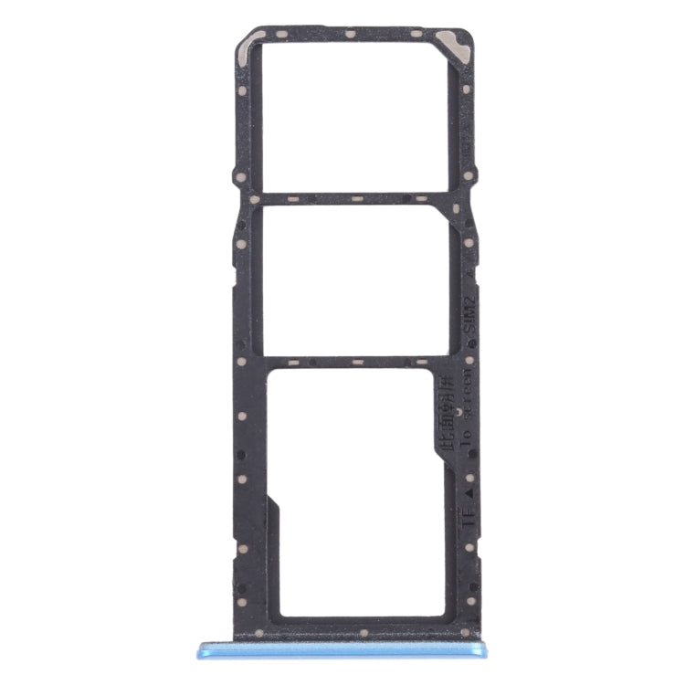 For OPPO Realme C21 / Realme C21Y RMX3201,RMX3261 SIM Card Tray + SIM Card Tray + Micro SD Card Tray (Blue)