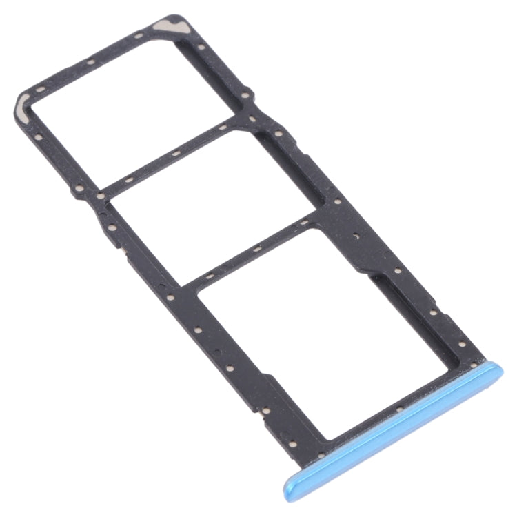 For OPPO Realme C21 / Realme C21Y RMX3201,RMX3261 SIM Card Tray + SIM Card Tray + Micro SD Card Tray (Blue)