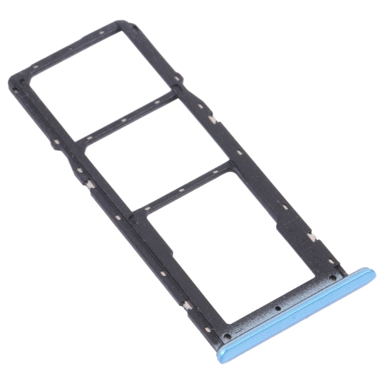 For OPPO Realme C21 / Realme C21Y RMX3201,RMX3261 SIM Card Tray + SIM Card Tray + Micro SD Card Tray (Blue)