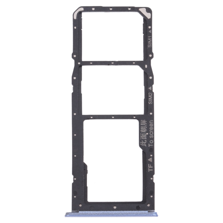 For OPPO Realme 7 5G RMX2111 SIM Card Tray + SIM Card Tray + Micro SD Card Tray (Blue)