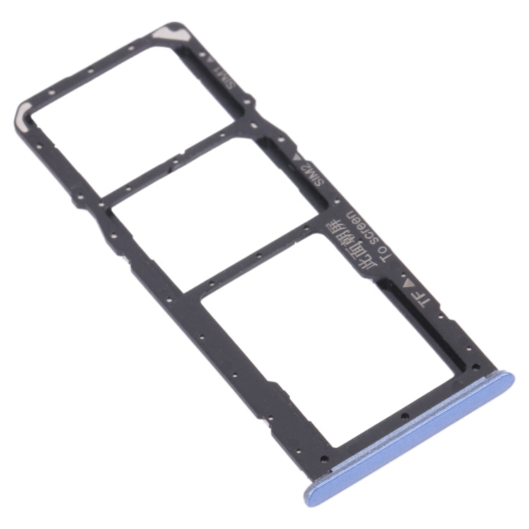 For OPPO Realme 7 5G RMX2111 SIM Card Tray + SIM Card Tray + Micro SD Card Tray (Blue)