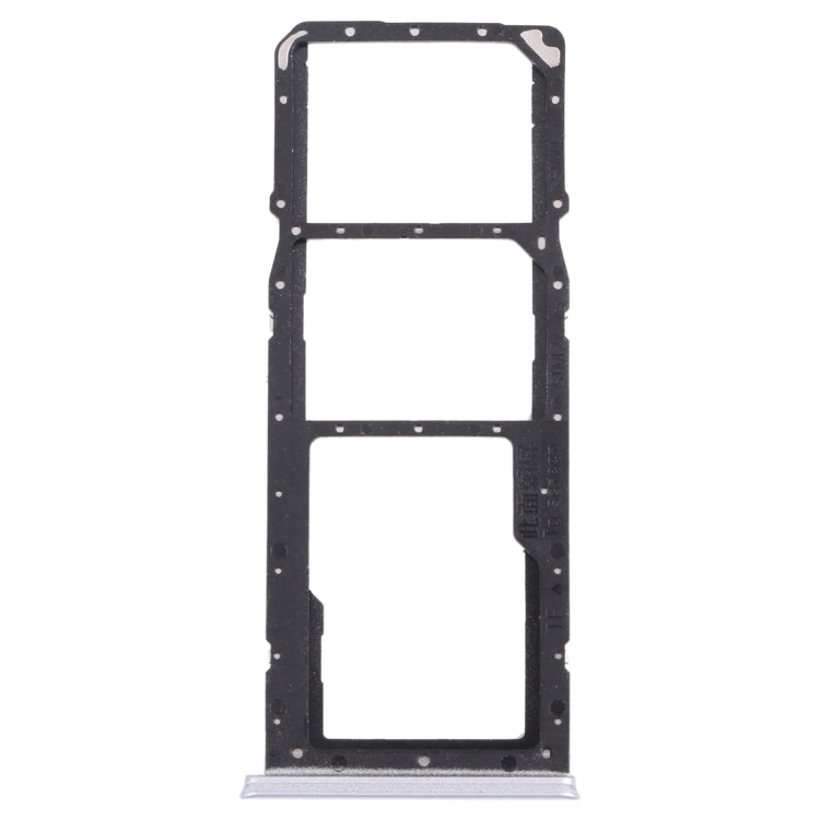 For OPPO Realme 7 (Asia) RMX2151, RMX2163 SIM Card Tray + SIM Card Tray + Micro SD Card Tray (Silver)